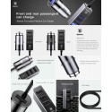 Baseus Car USB Charger 4 Ports Output Car Charger Mobile Phone Charger for iPhone X 8 7 6 Samsung Xiaomi Charger black