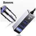 Baseus Car USB Charger 4 Ports Output Car Charger Mobile Phone Charger for iPhone X 8 7 6 Samsung Xiaomi Charger black