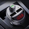 Car Charger FM Transmitter Bluetooth Car Audio MP3 Player TF Card Car Kit Dual USB Car Phone Charger As shown