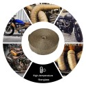 Basalt Fiber Exhaust Header Wrap 5cm Wide 5/10/15m Length Motorcycle Pipe Heat Protection Tape - Titanium Gold