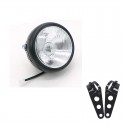 6.5" DC 12V Motorbike Vintage Head Lamp Scooter Round Spotlight Motor Front Lights Universal Motorcycle Refit Headlight with B