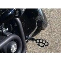 Motorcycle Flying Knuckle Footrests Control Footpegs Foot Pegs Pedal black
