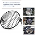 6.5 inch Motorcycle Universal Vintage Headlight Protector Retro Grill Light Lamp Cover Oblique net cover