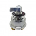 Construction Machinery Power Off Knob Switch 2 Post High Current Master Battery Disconnect Switch With Face Plate Silver