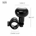 2pcs/set Car Steering Wheel Suicide Spinner Power Knob with Clamp for All Vehicles 1 silver 1 black