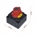 Auto Battery Power Off Switch Battery Disconnect Cut On/Off Rotary Switch Boat RV ATV Marine Boat 12V24V Switch black