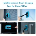 Windshield Cleaner Car Window Cleaner Built-in Water Sprayer with Folding Handle and Washable Reusable Microfiber Cloth Car Int