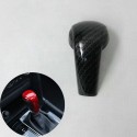 Carbon Fiber Print Gear Shift Knob Cover Trim for Mazda 2 3 6 CX3/CX5 red