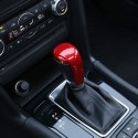 Carbon Fiber Print Gear Shift Knob Cover Trim for Mazda 2 3 6 CX3/CX5 red