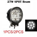 5 Inch 27W Round LED Work Light Bar Spot Flood Offroad Driving Fog Lamp 12V 24V As shown