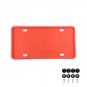 Silicone License Plate Frame License Plate Frames Holders with Drainage Holes for American Car Licenses red