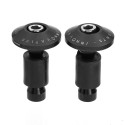 7/8'' 22mm Handlebar Grips Motorcycle Dirt Bike Handle Bar End Cap Plugs Slider black