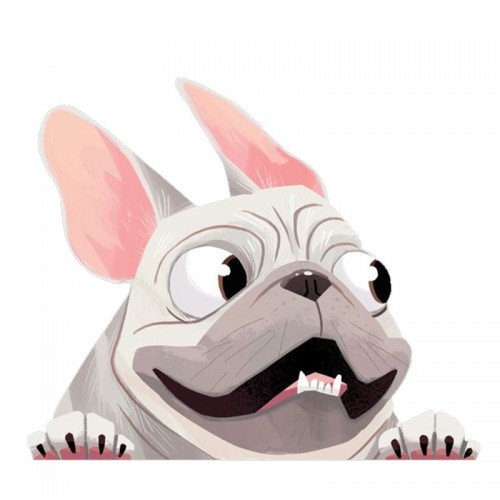 3D Unique Car Styling Funny Puppy Cartoon Car Sticker Colorful Window Body Vinyl Sticker Decal A
