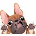 3D Unique Car Styling Funny Puppy Cartoon Car Sticker Colorful Window Body Vinyl Sticker Decal A