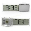 Car Electronic Clock Mini Transparent LCD Display Digital with Sucker Glass Car Ornaments Electronic clock