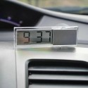 Car Electronic Clock Mini Transparent LCD Display Digital with Sucker Glass Car Ornaments Electronic clock