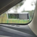 Car Electronic Clock Mini Transparent LCD Display Digital with Sucker Glass Car Ornaments Electronic clock