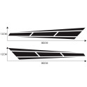 2pcs Car Racing Sport Stripe 4.5 '' x 31.5 '' Cover Vinyl Decals Graphics Truck Bonnet stickers black