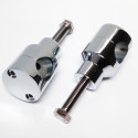 7/8" 22mm 1" 25mm Handlebar Riser For Custom Springer Bobber Chopper silver