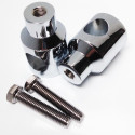 7/8" 22mm 1" 25mm Handlebar Riser For Custom Springer Bobber Chopper silver