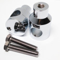 7/8" 22mm 1" 25mm Handlebar Riser For Custom Springer Bobber Chopper silver