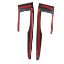 2pcs/set Carbon Fiber Gear Shift Frame Cover Trim For Honda Civic 10th 2016 2017 2018 Stoving varnish red