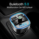 Car MP3 Music Player Bluetooth 5.0 Receiver FM Transmitter Dual USB Car Charger U Disk / TF Card Lossless Music Player As shown