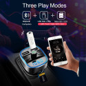 Car MP3 Music Player Bluetooth 5.0 Receiver FM Transmitter Dual USB Car Charger U Disk / TF Card Lossless Music Player As shown