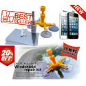 Cracked Glass Repair Kit Windshield Glass Scratch Kits DIY Car Window Tools yellow