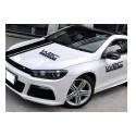 WRC Stripe Car Covers Vinyl Racing Sports Decal Head Car Sticker for Ford Focus VW red