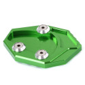 CNC Aluminum Motorcycle Kickstand Side Stand Extension Pad Plate Cover for Kawasaki GTR 1400 ZX14R black