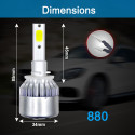 1PC Universal High Power Auto Bulbs C6 Car LED Headlights - 6000K - White Light 6000K-white_H11/H8/H9