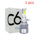1PC Universal High Power Auto Bulbs C6 Car LED Headlights - 6000K - White Light 6000K-white_H11/H8/H9