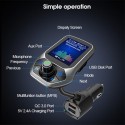 Car MP3 Player Bluetooth Cigarette Lighter Charger Hand-frees Play Music Phone Call CVC Noise Cancellation black