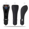 QC3.0 USB Car Charger Mobile Phone Fast Car-Charging Universal Adapter for iphone samsung Huawei Xiaomi Car Charger black