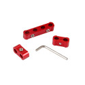 3Pcs Aluminum Engine Spark Plug Wire Separator Divider Organizer Clamp Kit red