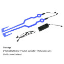 Motorcycle Helmet Signal EL Flashing Light Strip Bar Plate Kit for Night Riding blue