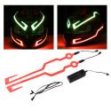 Motorcycle Helmet Signal EL Flashing Light Strip Bar Plate Kit for Night Riding blue