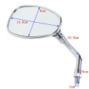 1 Pair Motorcycle Electric Bike Modified Rearview Mirror Plating Wing Mirror