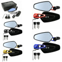 1 Pair Motorcycle Handle Bar End Side Mirror Rearview Rear View for MSX125 Gold