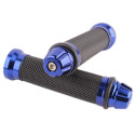 1 Pair Aluminum Motorcycle Handlebar Rubber Gel Hand Grips for Honda Yamaha Suzuki Silver_22mm