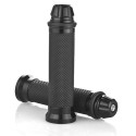 1 Pair Aluminum Motorcycle Handlebar Rubber Gel Hand Grips for Honda Yamaha Suzuki Silver_22mm