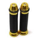 1 Pair Aluminum Motorcycle Handlebar Rubber Gel Hand Grips for Honda Yamaha Suzuki Silver_22mm
