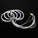 4*131mm White CCFL LED Angel Eyes Halo Rings Lighting Headlight Lamp for BMW E36 E46 E39 E38 white
