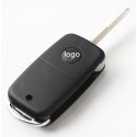 Folding Remote Key Case Shell for SUZUKI JIMNY SX4 Swift 2 Button Flip with Button Pad black