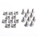 50pcs/Box Hardware Cage Nuts M6 + Mounting Screws M6*20 As shown
