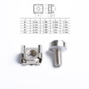 50pcs/Box Hardware Cage Nuts M6 + Mounting Screws M6*20 As shown