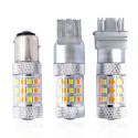 Car Vehicle Double Color Turn Signal White Yellow 7443 42 Light Lamp 1157 3157 Brake Double Wire 3157-white yellow