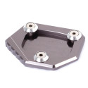 Professional Aluminum Motorcycle Kickstand Side Stand Extension Pad Plate Cover for Honda CB400 NC700 CB250F red
