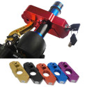 CNC Motorcycle Handlebar Lock Brake Lever Throttle Grip Security Lock Anti Theft Protection Gold